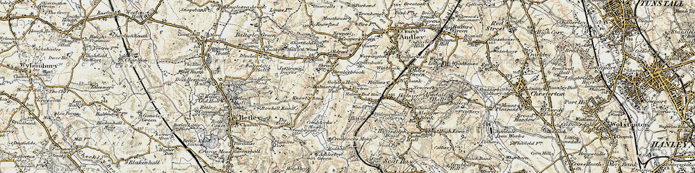 Old map of Shraleybrook in 1902