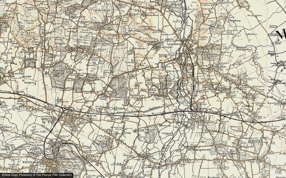Old Map of Shreding Green, 1897-1909 in 1897-1909