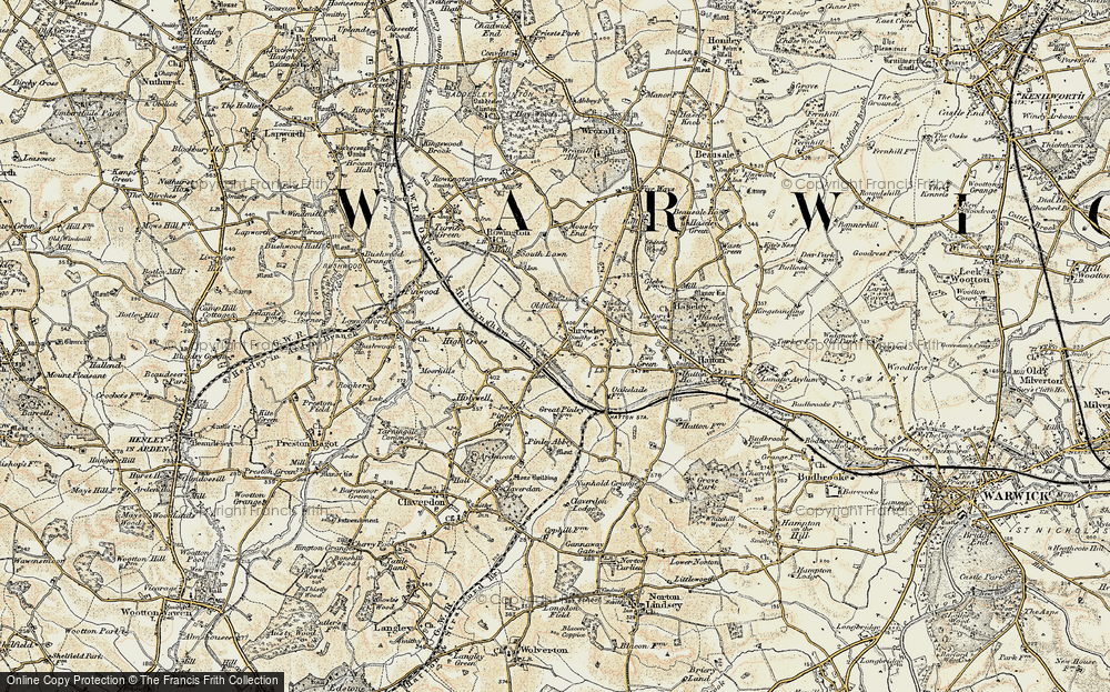 Old Map of Shrewley, 1901-1902 in 1901-1902