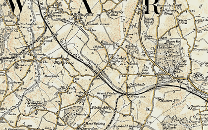 Old map of Shrewley in 1901-1902