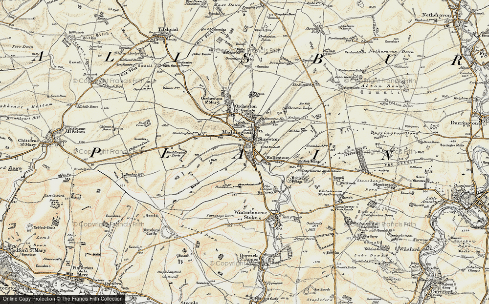 Old Map of Shrewton, 1897-1899 in 1897-1899