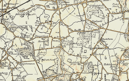 Old map of Binfield Lodge in 1897-1909