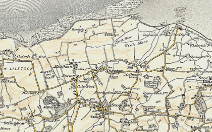 Old map of Shurton in 1898-1900