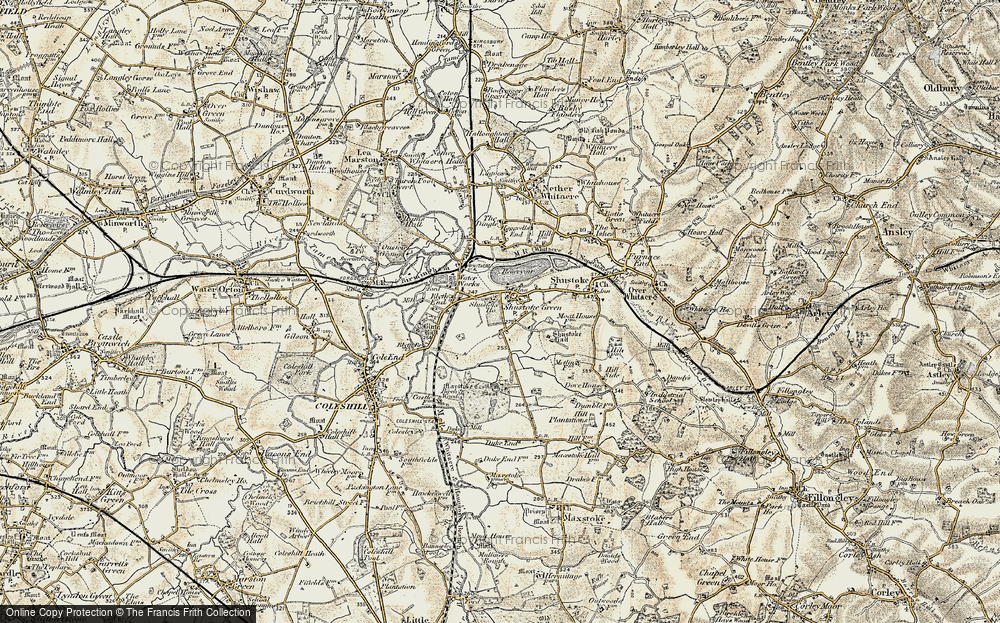 Old Map of Historic Map covering Maxstoke Castle in 1901-1902