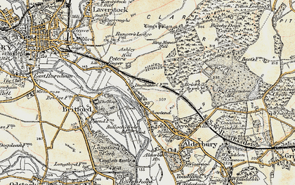 Old map of Shute End in 1897-1898