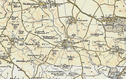 Old map of Shutford in 1898-1901
