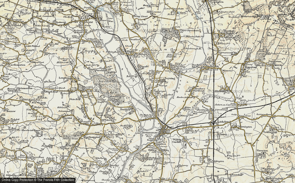 Old Map of Shuthonger, 1899-1901 in 1899-1901