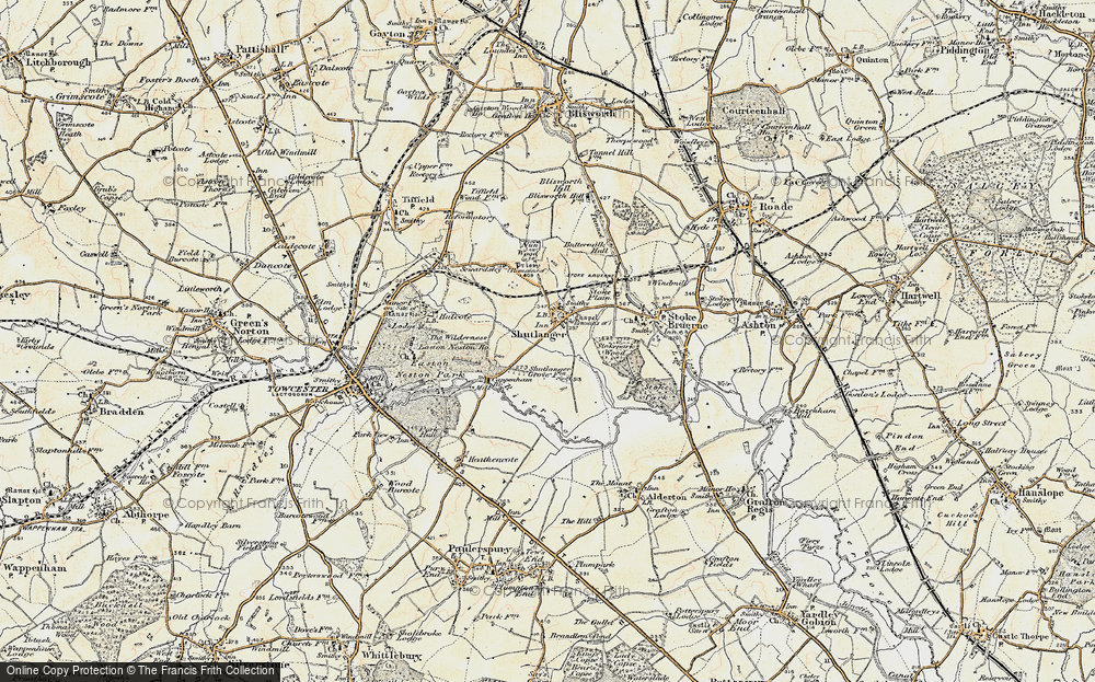 Old Map of Shutlanger, 1898-1901 in 1898-1901