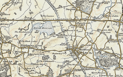 Old map of Shutt Green in 1902