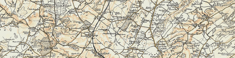 Old map of Shuttlesfield in 1898-1899
