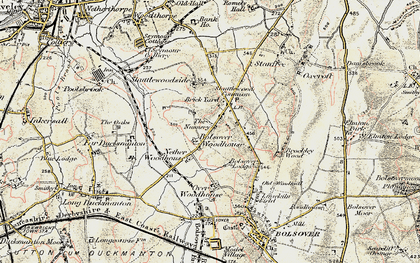Old map of Shuttlewood in 1902-1903