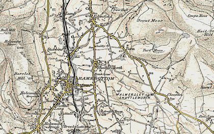 Old map of Shuttleworth in 1903
