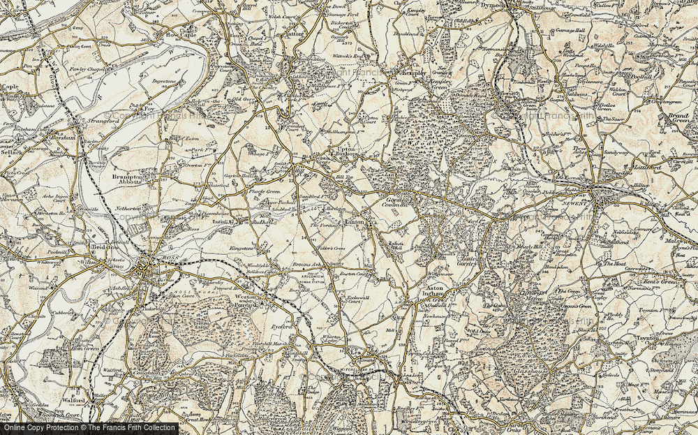 Old Map of Shutton, 1899-1900 in 1899-1900