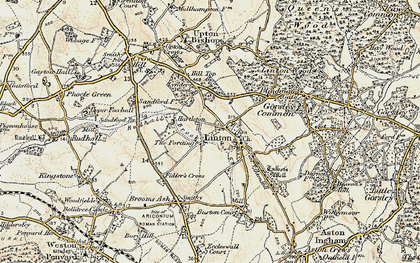 Old map of Shutton in 1899-1900