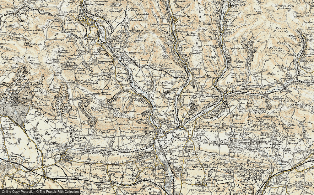 Old Map of Shwt, 1900 in 1900