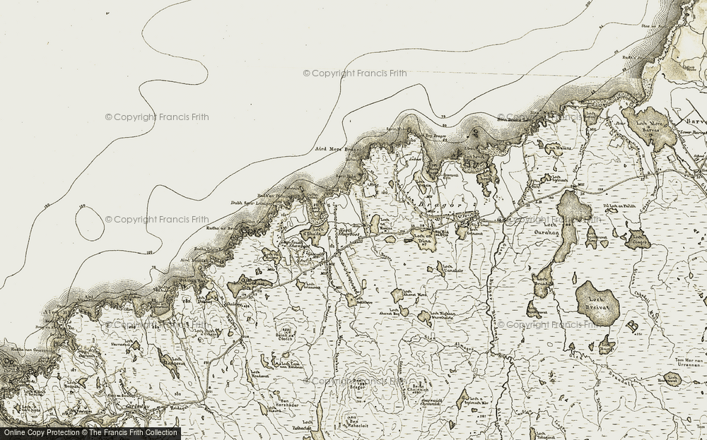 Old Map of Siabost bho Thuath, 1911 in 1911