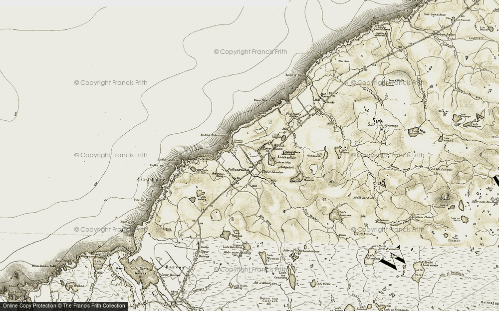 Old Map of Siadar, 1911 in 1911