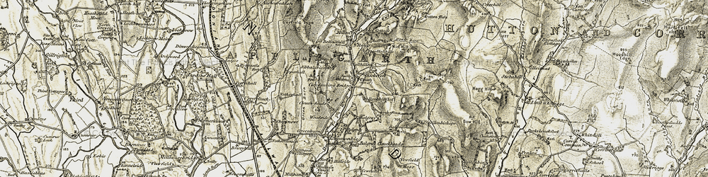 Old map of Burrain Skelton in 1901-1904