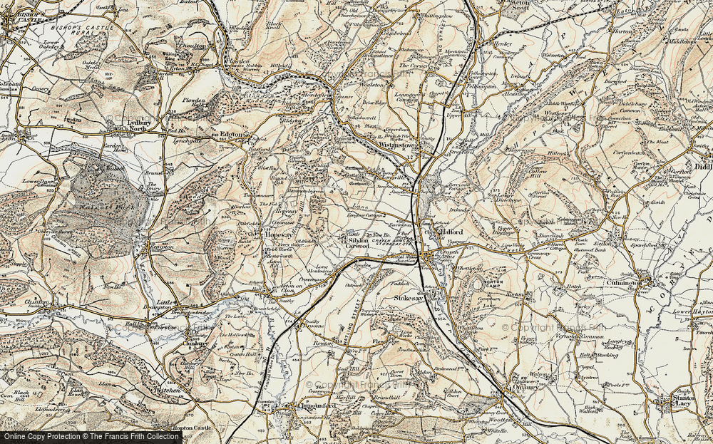 Old Map of Sibdon Carwood, 1901-1903 in 1901-1903