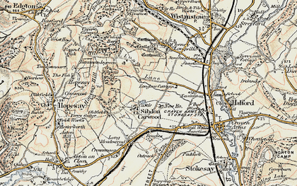 Old map of Sibdon Carwood in 1901-1903