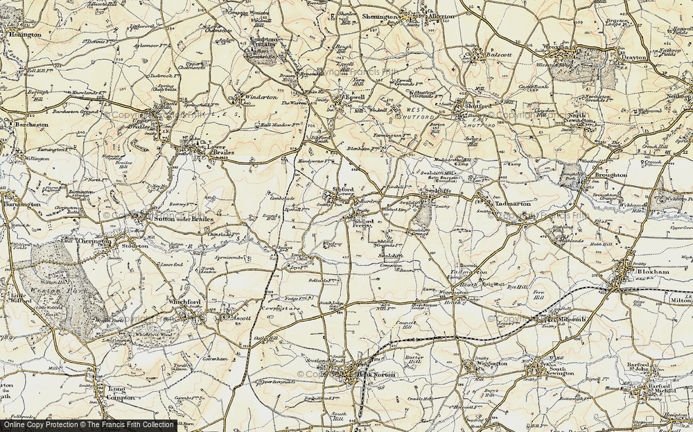 Old Map of Sibford Gower, 1898-1901 in 1898-1901