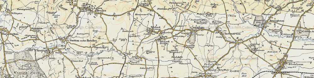 Old map of Sibford Gower in 1898-1901