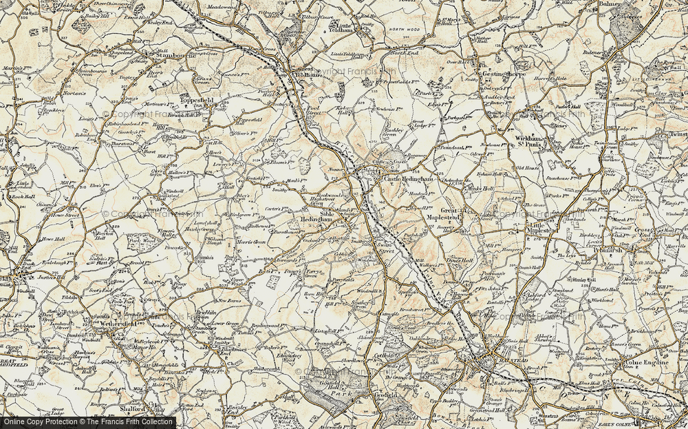 Old Map of Sible Hedingham, 1898-1901 in 1898-1901