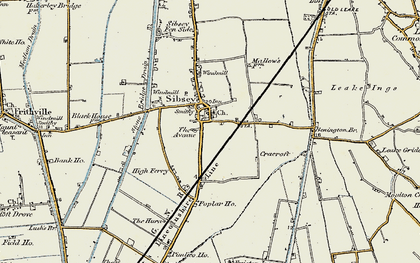 Old map of Sibsey in 1901-1902