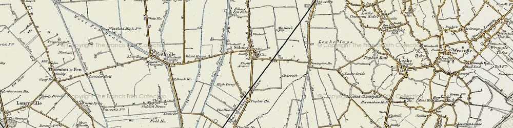 Old map of Sibsey in 1901-1902