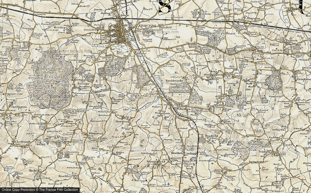 Old Map of Sicklesmere, 1899-1901 in 1899-1901