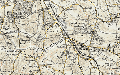Old map of Sicklesmere in 1899-1901