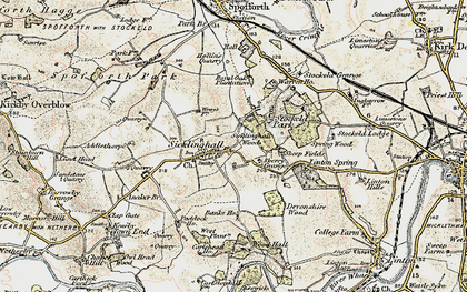 Old map of Sicklinghall in 1903-1904