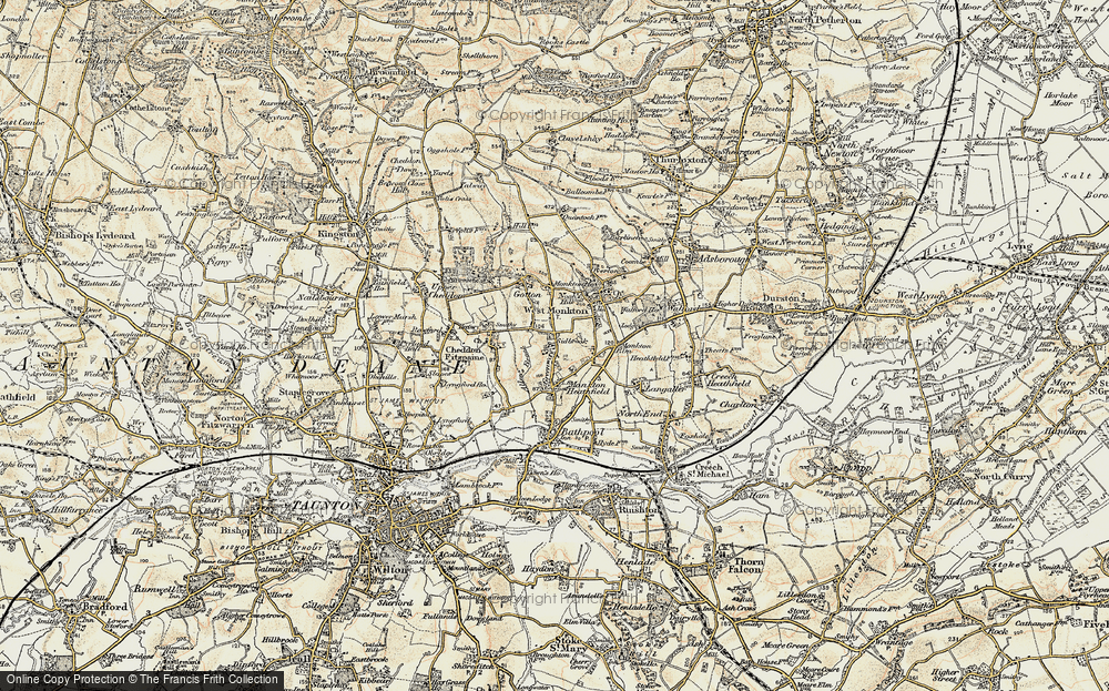 Old Map of Sidbrook, 1898-1900 in 1898-1900