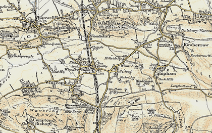 Old map of Sidcot in 1899-1900
