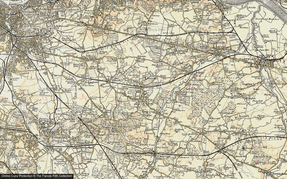 Old Map of Sidcup, 1897-1902 in 1897-1902