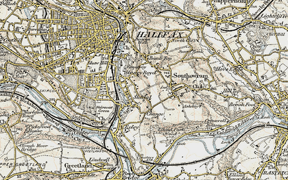 Old map of Siddal in 1903