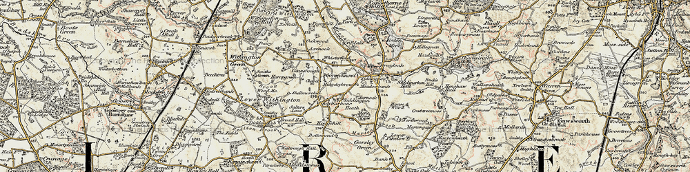 Old map of Siddington Heath in 1902-1903