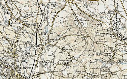 Old map of Side of the Moor in 1903