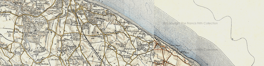Old map of Sidestrand in 1901-1902