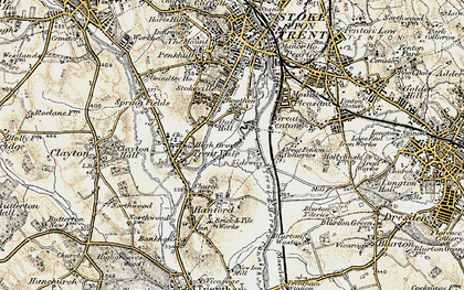 Old map of Sideway in 1902