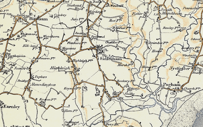 Old map of Sidlesham in 1897-1899