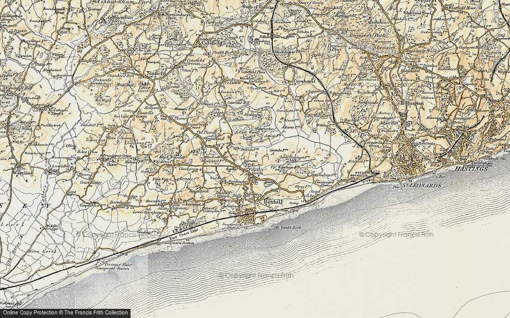 Old Map of Sidley, 1898 in 1898