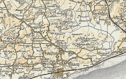 Old map of Sidley in 1898