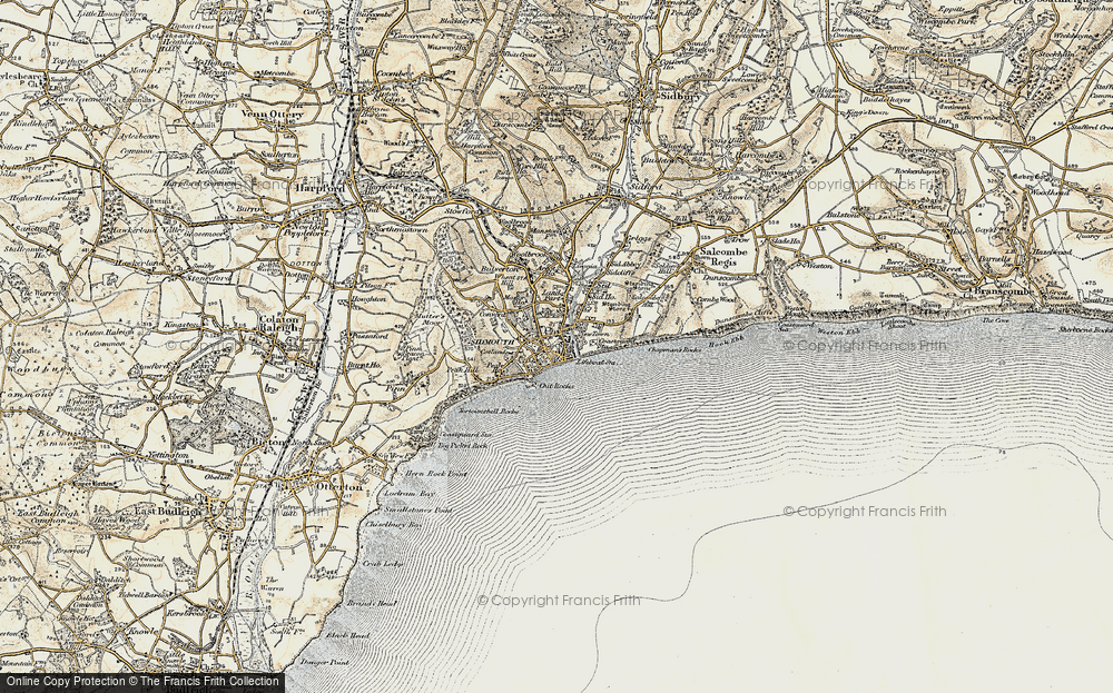 Old Map of Sidmouth, 1899 in 1899