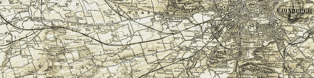 Old map of Sighthill in 1903-1904