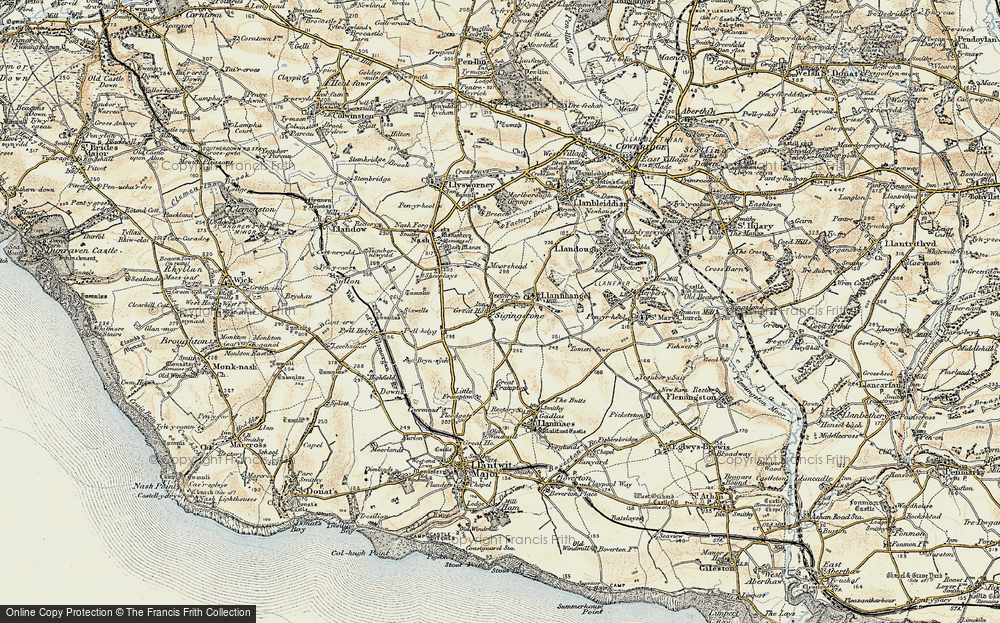 Old Map of Sigingstone, 1899-1900 in 1899-1900