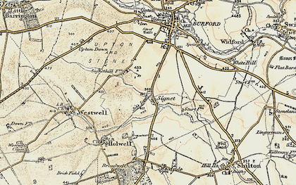 Old map of Signet in 1898-1899