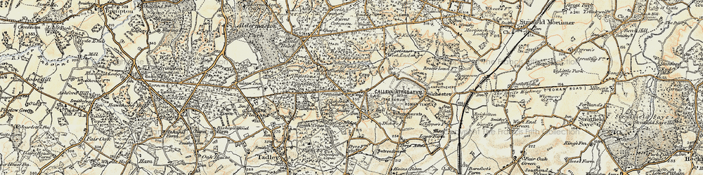 Old map of Silchester in 1897-1900