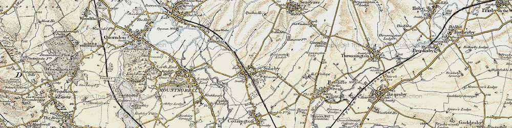 Old map of Sileby in 1902-1903