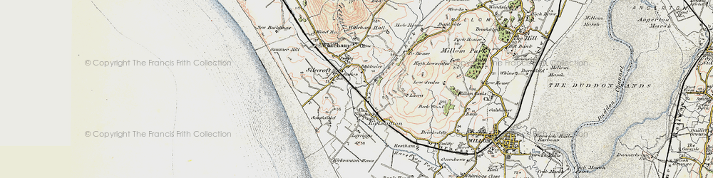 Old map of Silecroft in 1903-1904